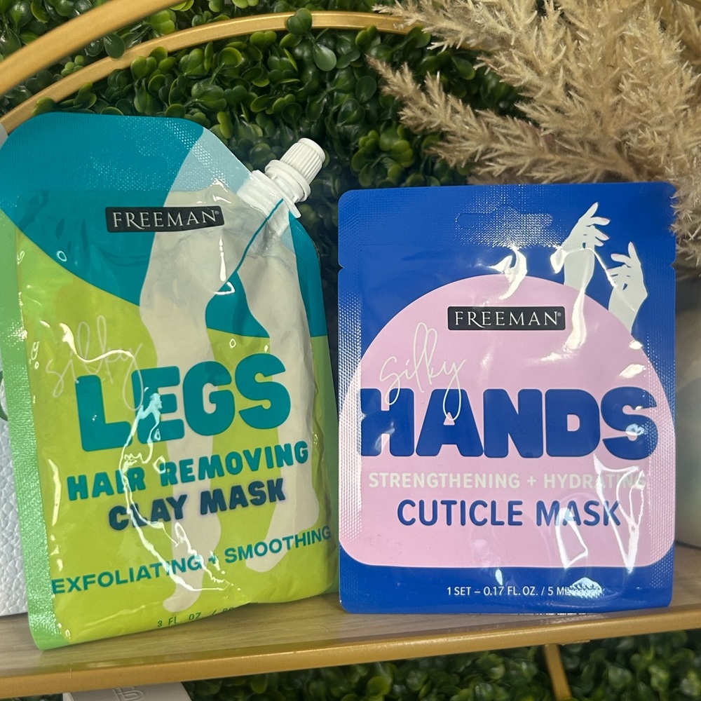 Peppermint & Plum Exfoliating Foot Scrub, Hair Removing Mask, Hands Cuticle Mask - Picture 5 of 5